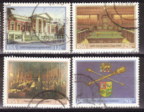 SOUTH AFRICA 1985 INAUGURATION OF THE CAPE PARLIAMENTARY BUILDINGS 100 YEARS AGO COMPLETE USED SET