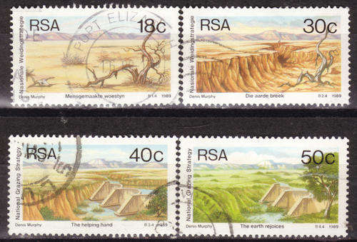 SOUTH AFRICA 1989 NATIONAL GRAZING STRATEGY COMPLETE POSTALLY USED SET