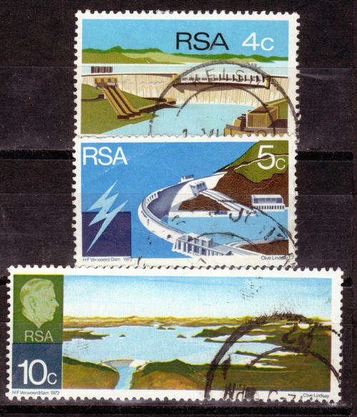 SOUTH AFRICA - 1972 OPENING OF HENDRIK VERWOERD DAM COMPLETE POSTALLY USED SET