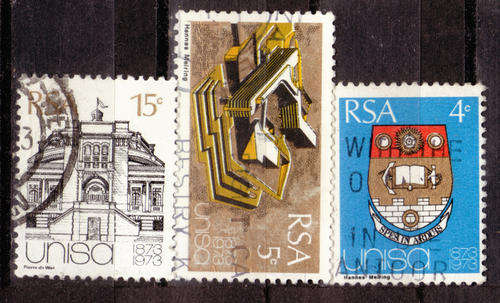 SOUTH AFRICA 1973 CENTENARY OF UNISA COMPLETE POSTALLY USED SET