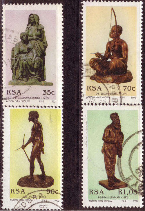 SOUTH AFRICA 1992 ANTON VAN VOUW SCULPTOR COMPLETE POSTALLY USED SET