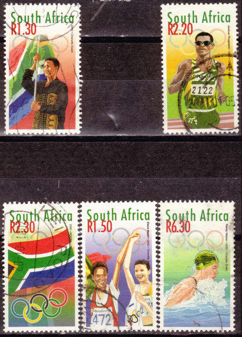 SOUTH AFRICA 2000 OLYMPIC GAMES SYDNEY SPORT COMPLETE POSTALLY USED SET