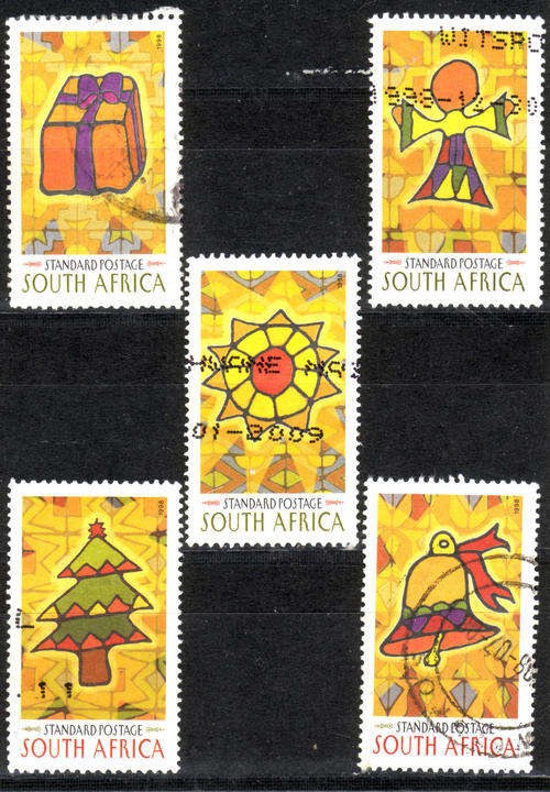 SOUTH AFRICA 1998 CHRISTMAS ISSUE COMPLETE POSTALLY USED SET