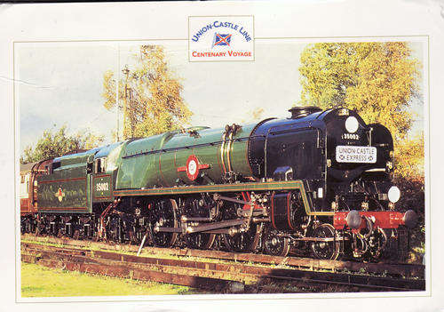 UNION CASTLE LINE CENTENARY VOYAGE STEAM LOCOMOTIVE 21C2 (LATER 35002)