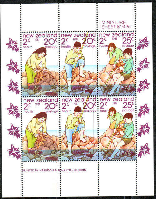 NEW ZEALAND 1981 HEALTH MINIATURE SHEET UNMOUNTED MINT