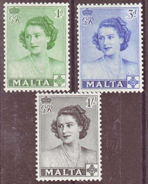 CORONATION -1937 - MALTA - #214-6 - COMPLETE MOUNTED MINT SET