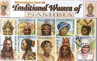 NAMIBIA #377-88 WOMEN OF NAMIBIA COMPLETE SET USED STAMPS FOR CHARITY