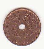Rhodesia southern 1943 half penny(superb)