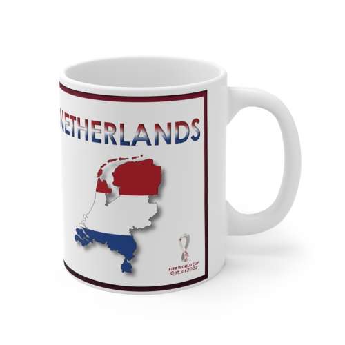 NETHERLANDS 2022 Soccer World Cup Mug, White (GROUP STAGES)