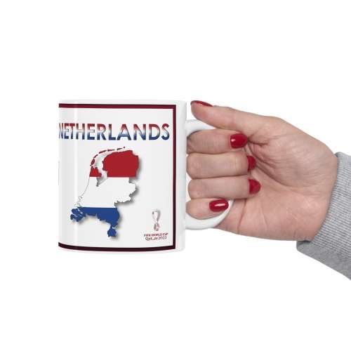 NETHERLANDS 2022 Soccer World Cup Mug, White (GROUP STAGES)
