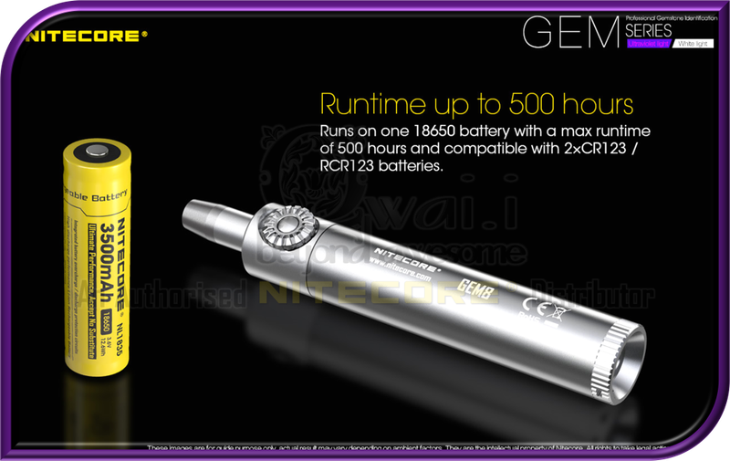 NITECORE GEM10UV Professional Gemstone Identification Ultraviolet Light (800 Lumens)