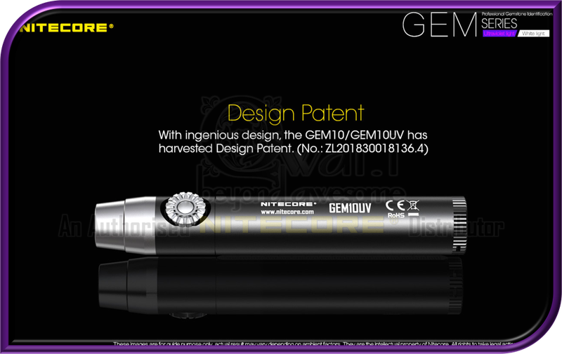NITECORE GEM10UV Professional Gemstone Identification Ultraviolet Light (800 Lumens)