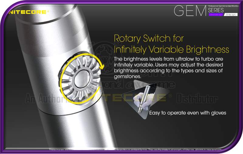 NITECORE GEM10UV Professional Gemstone Identification Ultraviolet Light (800 Lumens)