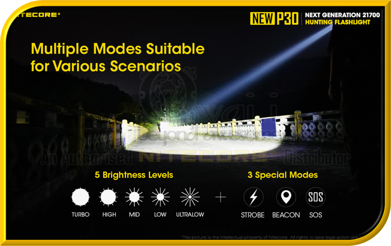 NITECORE P30 Next Generation Hunting Flashlight (1,000 Lumens)