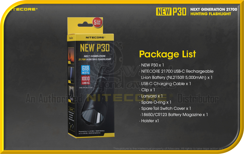 NITECORE P30 Next Generation Hunting Flashlight (1,000 Lumens)