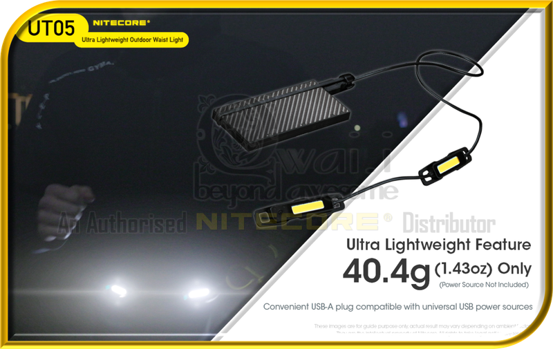 NITECORE UT05 Ultra Lightweight Outdoor Waist Light + NITECORE BLT10  Running Belt