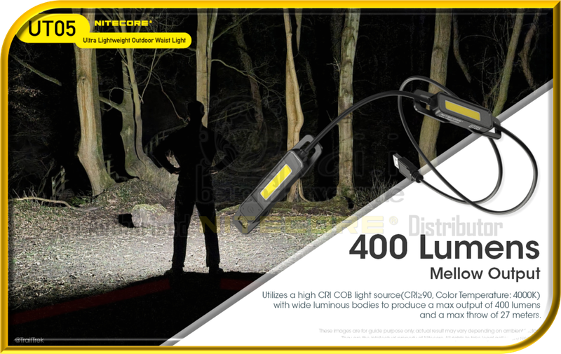 NITECORE UT05 Ultra Lightweight Outdoor Waist Light + NITECORE BLT10  Running Belt