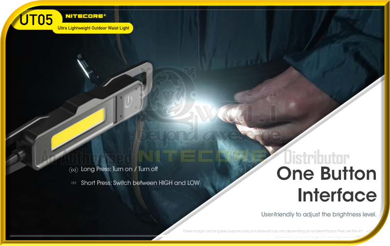 NITECORE UT05 Ultra Lightweight Outdoor Waist Light + NITECORE BLT10  Running Belt