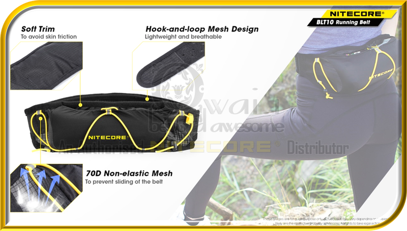 NITECORE UT05 Ultra Lightweight Outdoor Waist Light + NITECORE BLT10  Running Belt