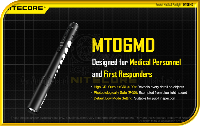 NITECORE MT06MD LED Pocket Medical Penlight (180 Lumens)