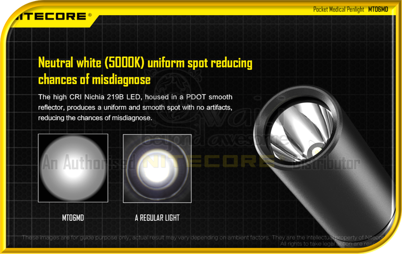 NITECORE MT06MD LED Pocket Medical Penlight (180 Lumens)