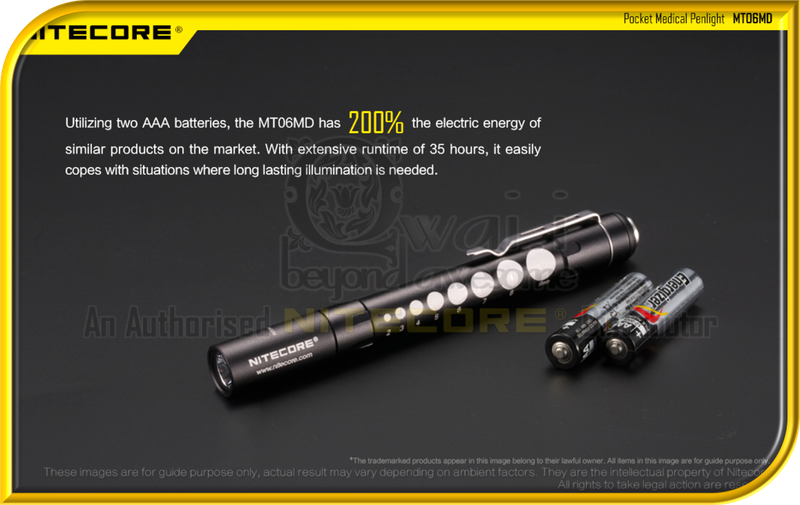 NITECORE MT06MD LED Pocket Medical Penlight (180 Lumens)