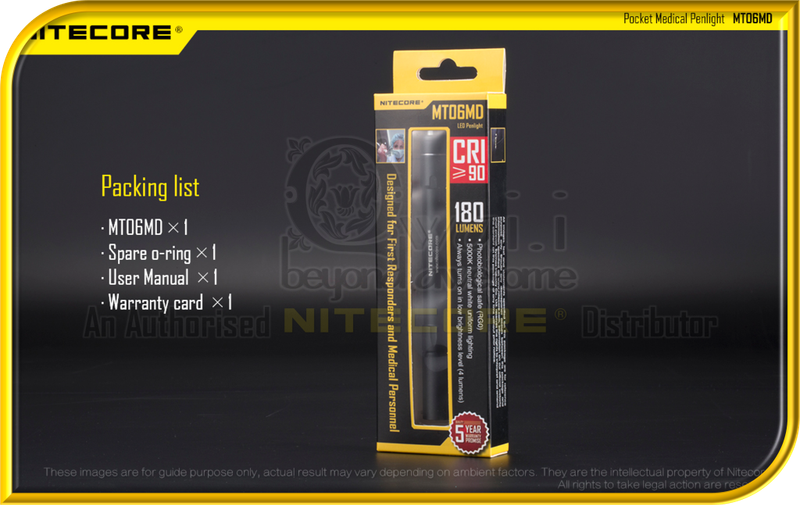 NITECORE MT06MD LED Pocket Medical Penlight (180 Lumens)