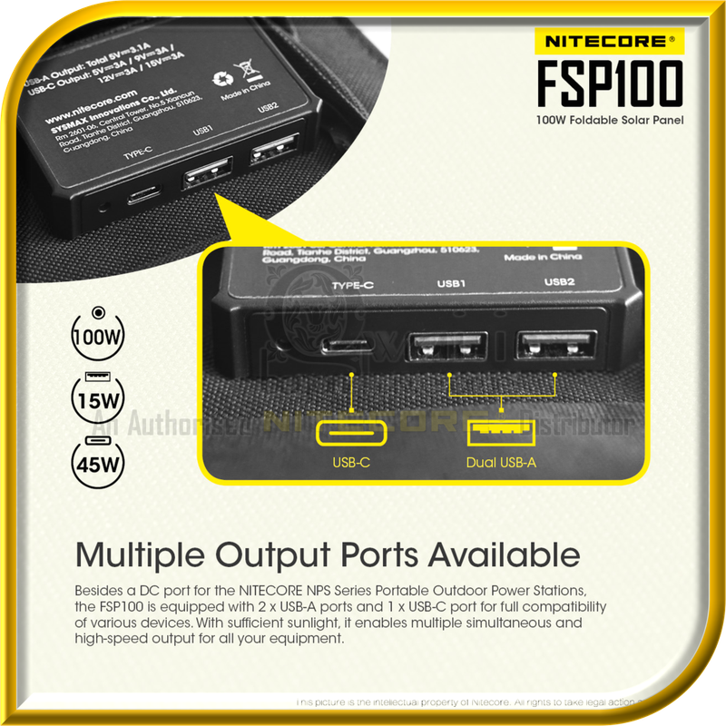 NITECORE FSP100 100W Foldable Solar Panel