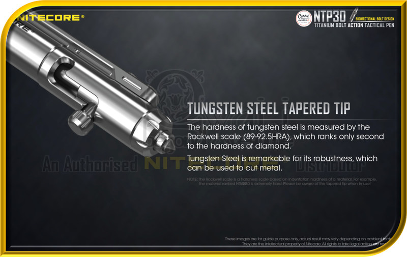 NITECORE NTP30 Titanium Bolt Action Tactical Pen (With Glass Breaker)