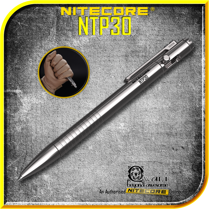 NITECORE NTP30 Titanium Bolt Action Tactical Pen (With Glass Breaker)