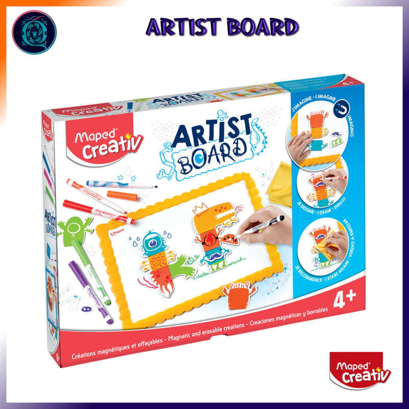 MAPED CREATIV ARTIST BOARD - Magnetic And Erasable (Suitable for Age 4+)