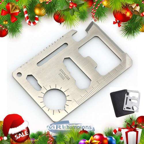 11 in 1 Stainless Steel Credit Card Survival Multi-Tool - CHRISTMAS SPECIAL