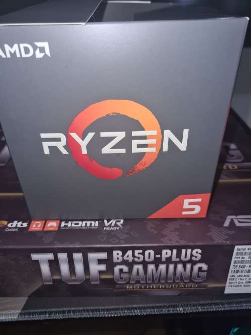 Ryzen 5 1600 with b450-plus and stock cooler