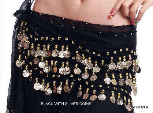 BELLY DANCE GOLD "128"  COIN SHIMMY BELTS