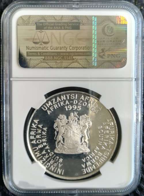 PF 67 ULTRA CAMEO - NGC graded - 1995 South Africa United Nations silver R2