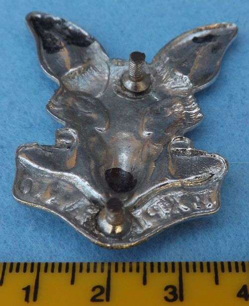 SADF Intelligence Corps Cap Badge shortened screw posts