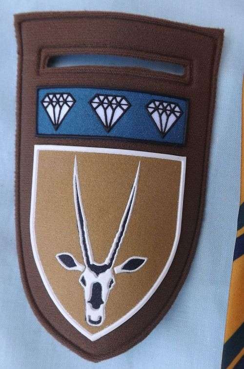 SA ARMY(SADF)  -- 8 SA Infantry Battalion Flashes plus Cravat -- Winner takes all three!!!