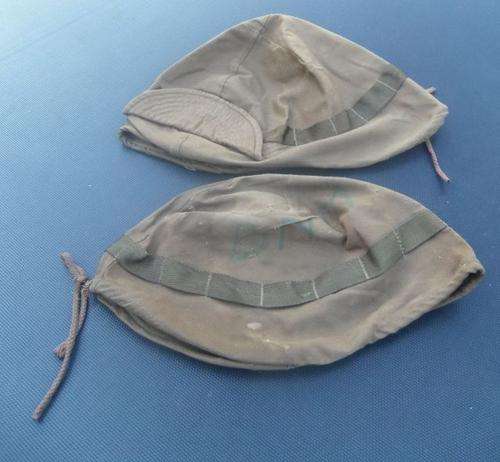 South African (SADF) M87 Kevlar Helmet  Covers only (x2) -- Size small --Poor Condition