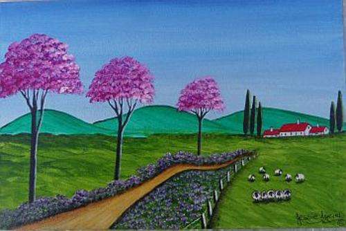 JESSIE MEIER ORIGINAL : Sheep Farm