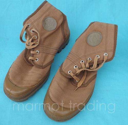MILITARY CANVAS BOOTS  -- PALLADIUM - Made in France  Size 8