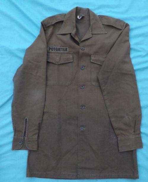 SA ARMY(SADF) -- Medium Long Sleeve Nutria Shirt               << PayPal Welcome >>