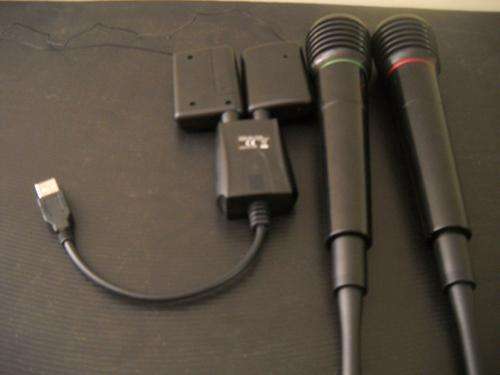 Singstar Wireless Mics works on PS2/PS3 consoles.   Not Sony