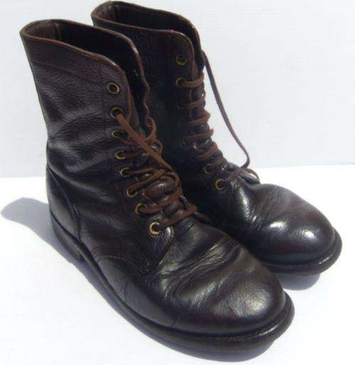 SADF(South Africa) Brown Leather Boots Size 6/247 --- Stamped 2001