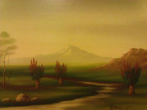 Beautiful oil painting by C.Soekoe 1957