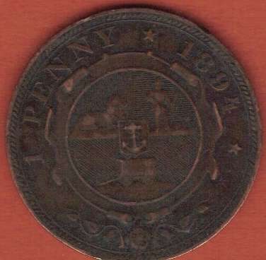 ZAR 1894 ONE PENNY