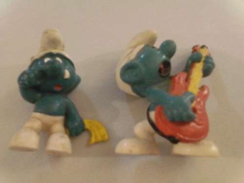 VERY COLLECTABLE 2 x SMURFS FROM W.GERMANY (PEYO), VALUE!!!
