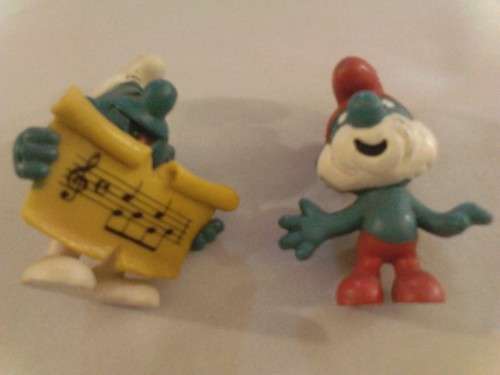 VERY COLLECTABLE 2 x SMURFS FROM W.GERMANY (PEYO), VALUE!!!