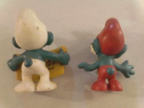 VERY COLLECTABLE 2 x SMURFS FROM W.GERMANY (PEYO), VALUE!!!