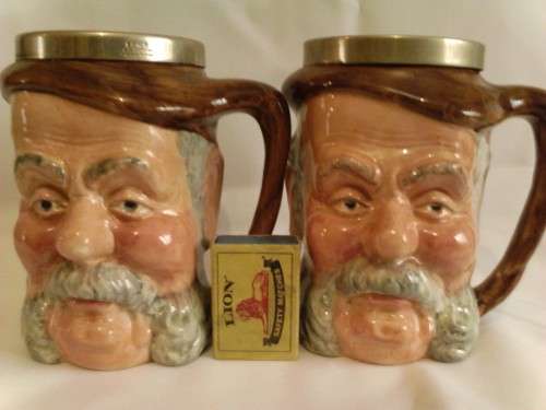 2 x BEAUTIFUL, LANCASTER SANDLAND HAND PAINTED PORCELAIN MUG'S, IN PERFECT CONDITION!!!