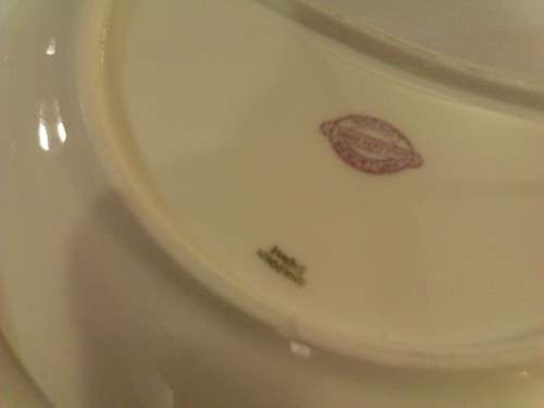 VERY SCARCE HALF MOON PORCELAIN PLATES BY MAPLE & Co LIMO (CAULDON WARE LONDON) WOW!!!!